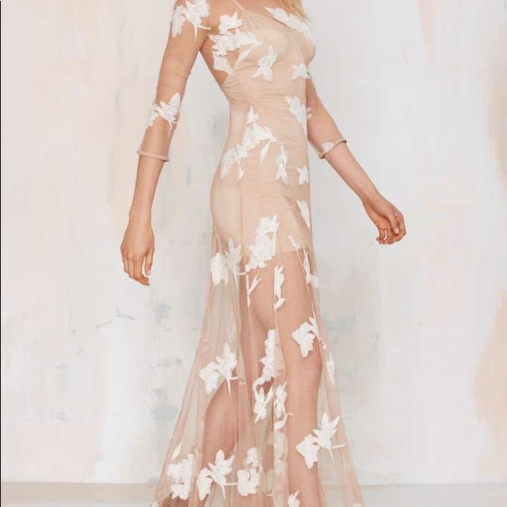 For love and lemons orchid maxi in white